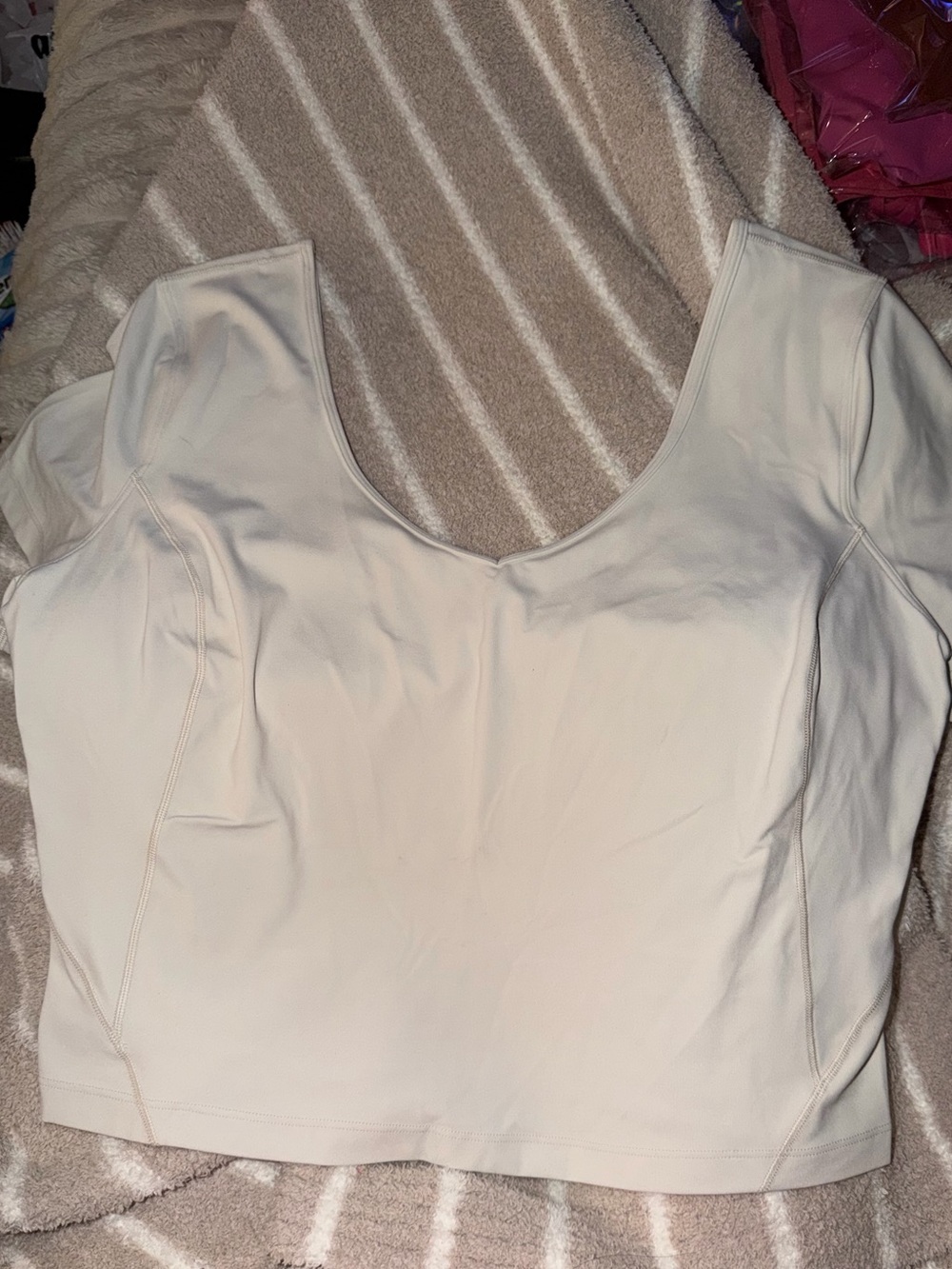 Lululemon ivory vneck align tank top size 12